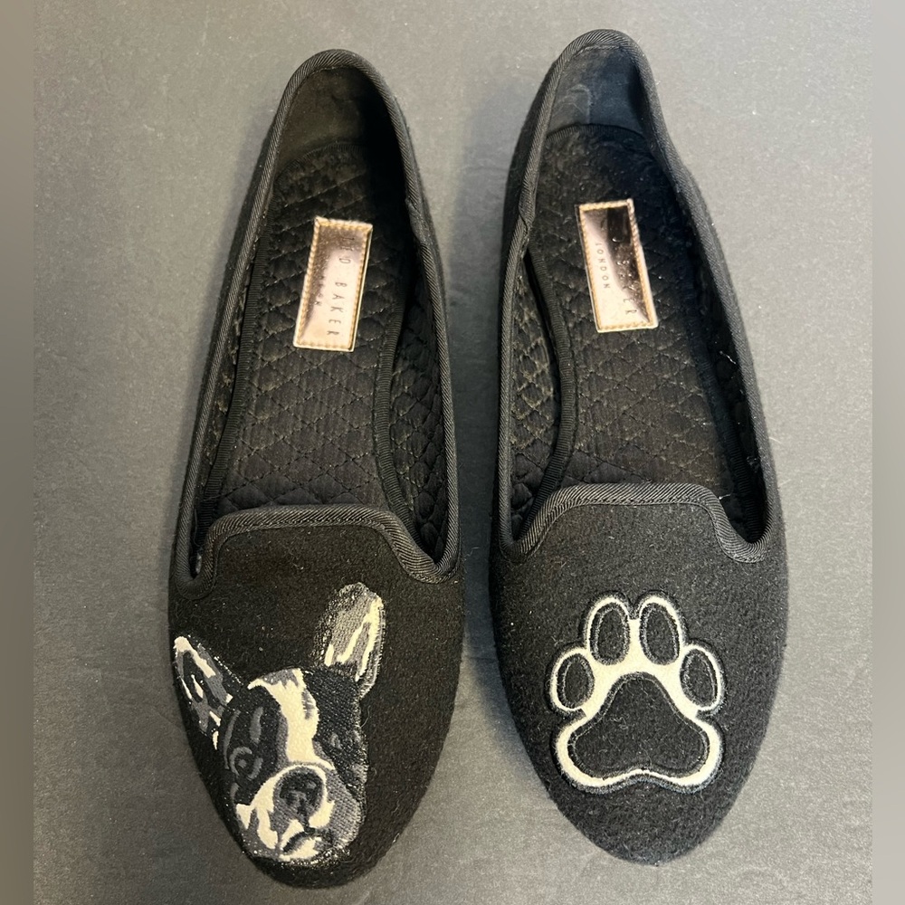 Ted Baker London Ayaya French Bulldog Slippers, 7.5